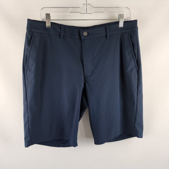 Johnnie-O Shorts Mens 33x10 High Tide Blue Cross Country Performance Short - Picture 1 of 9